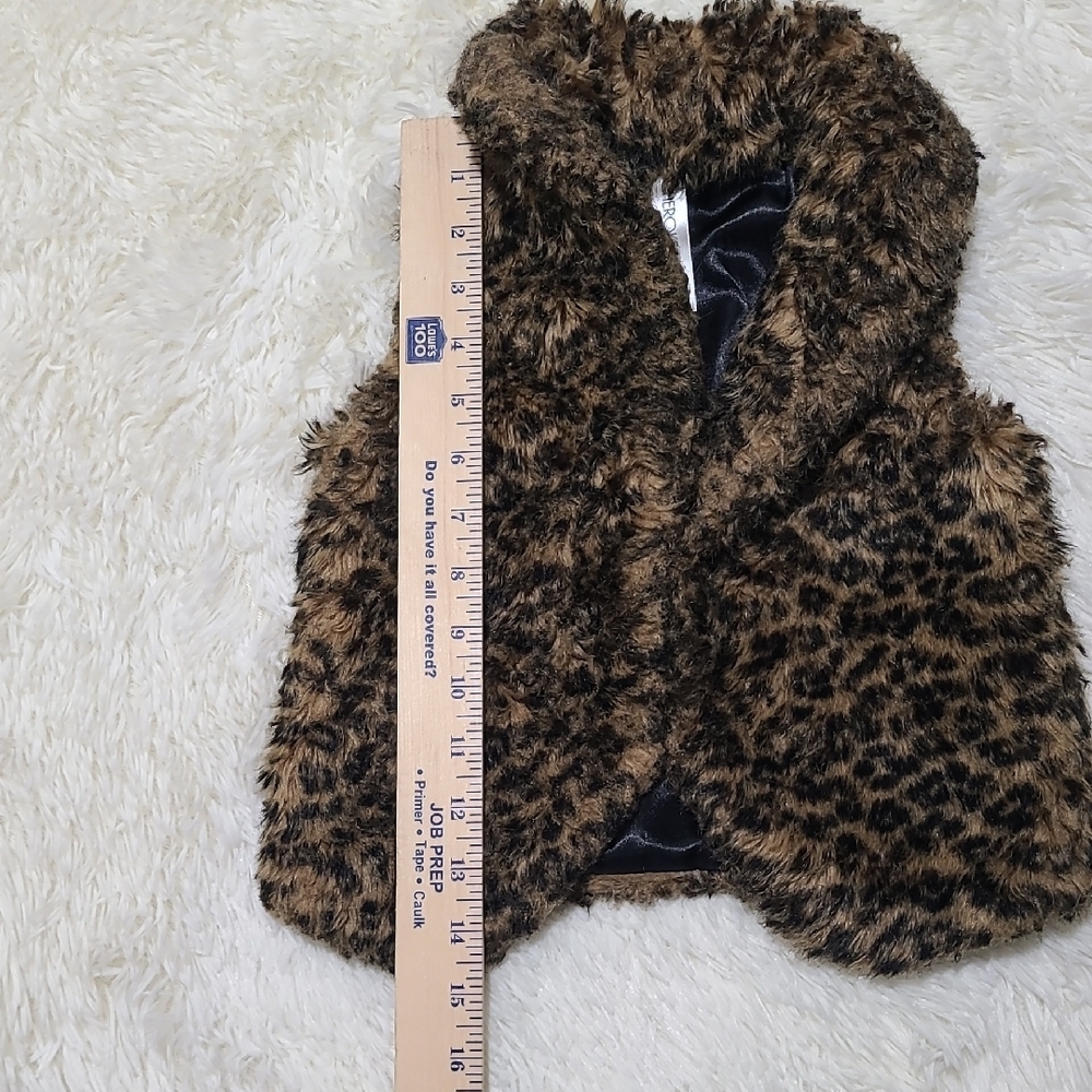 CHEROKEE‎ Girls Faux Fur Animal Print Vest - Size XS 4/5 - Picture 8 of 10
